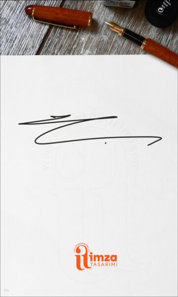 ZÇ baş harflerden imza tasarımı